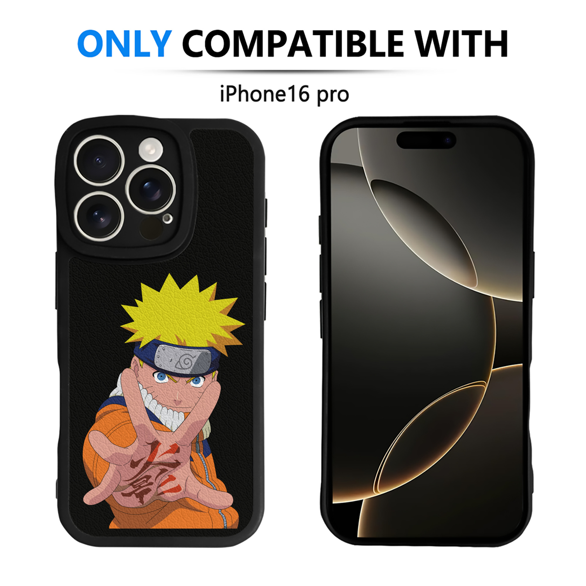 （画像用） NARUTO -ナルト- うずまき ナルト Uzumaki Naruto 【iPhone 16シリーズ対応】シリコンスマホケース（レザー調） 材質：シリコン